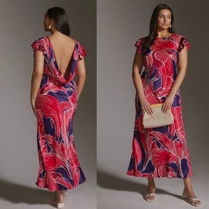 Anthropologie Conditions Apply Low-Back Bias Dress